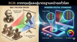 เจาะลึกระบบสี RGB: จากทฤษฎีแสงสู่มาตรฐานหน้าจอทั่วโลก